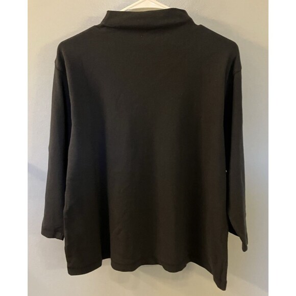 Vintage 1984 St John’s Bay Woman’s Black Ribbed Mock Turtleneck Size XL NWT - Picture 6 of 6